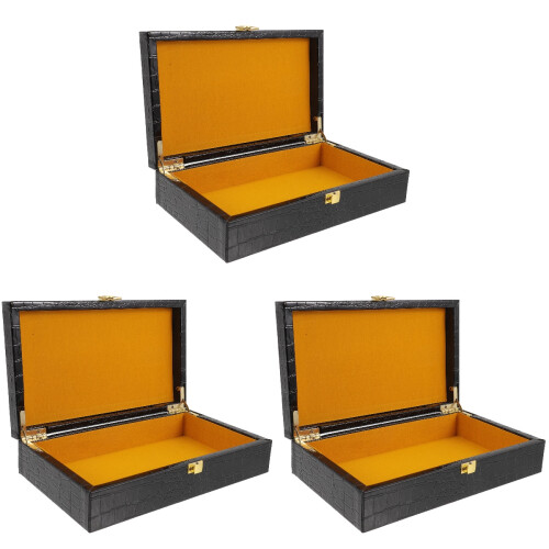 3Pcs Cigar Case Flip Cover Storage Box Crocodile Pattern 1