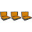 3Pcs Cigar Case Flip Cover Storage Box Crocodile Pattern 4