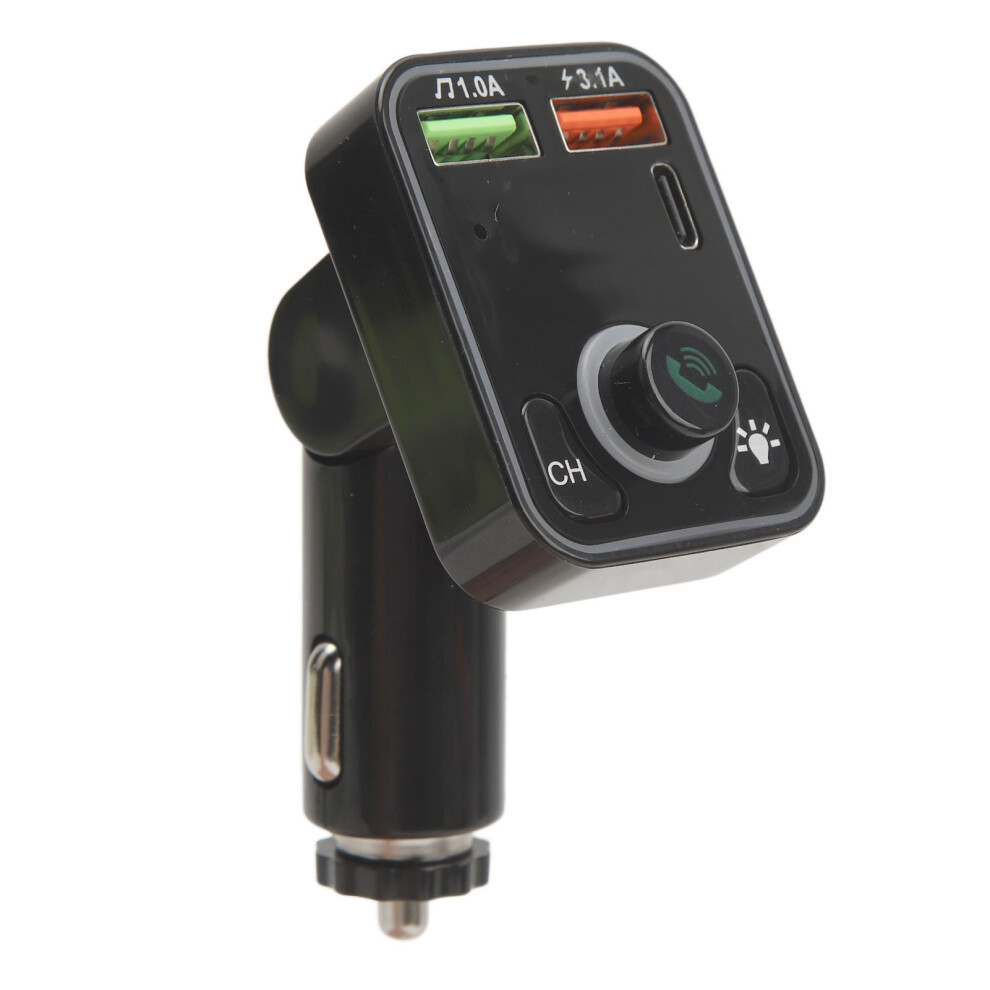 Car FM Transmitter with Lights, Wireless MP3 Player, USB, 87.5-108.0MHz-image-OPC-PKWVQGS-NEW