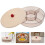 Runder Unterteilter Tablett Snack Box Behälter Beige 11