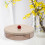 Runder Unterteilter Tablett Snack Box Behälter Beige 5