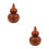 2 Pcs Wooden Desktop Toothpick Storage Box Gourd Shape Holder 10