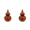 2 Pcs Wooden Desktop Toothpick Storage Box Gourd Shape Holder 8