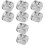 8 Pcs Stainless Steel 3-Section Square Indian Dinner Plate 7