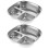 8 Pcs Stainless Steel 3-Section Square Indian Dinner Plate 2