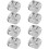 8 Pcs Stainless Steel 3-Section Square Indian Dinner Plate 9