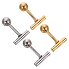 6 Pairs Simple Stud Earrings Stainless Steel For Men Women