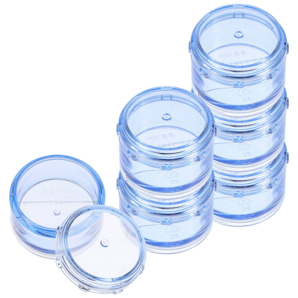 Inoomp Blue 2 Sets Portable 7 Grids Plastic Pill Organizer Container S