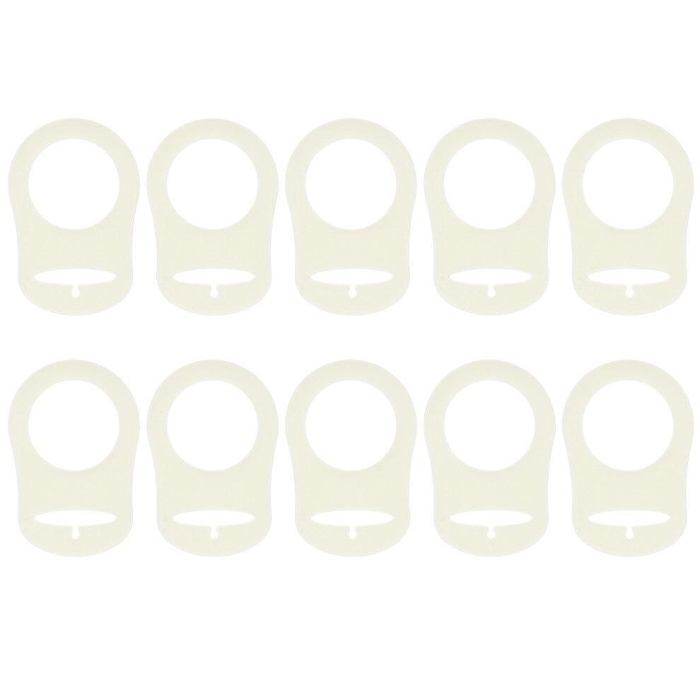 10Pcs Soft Silicone Baby Pacifier Clips Holders Adapter Rings Artibetter