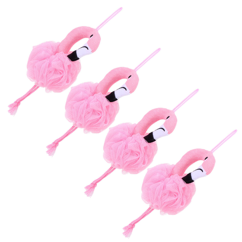 20 Pcs Flamingo Bath Ball Shower Loofah Body Scrubber Sponges Inoomp
