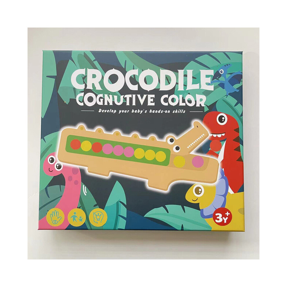 Wooden Crocodile Bead Color Sorting Games Children Early Learning Toy Puzzle-image-OPC-PKWVVVZ-NEW
