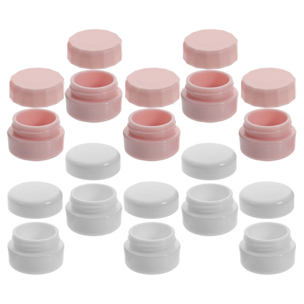 Inoomp 20 Pcs Small Refillable Plastic Cosmetic Jars With Lids