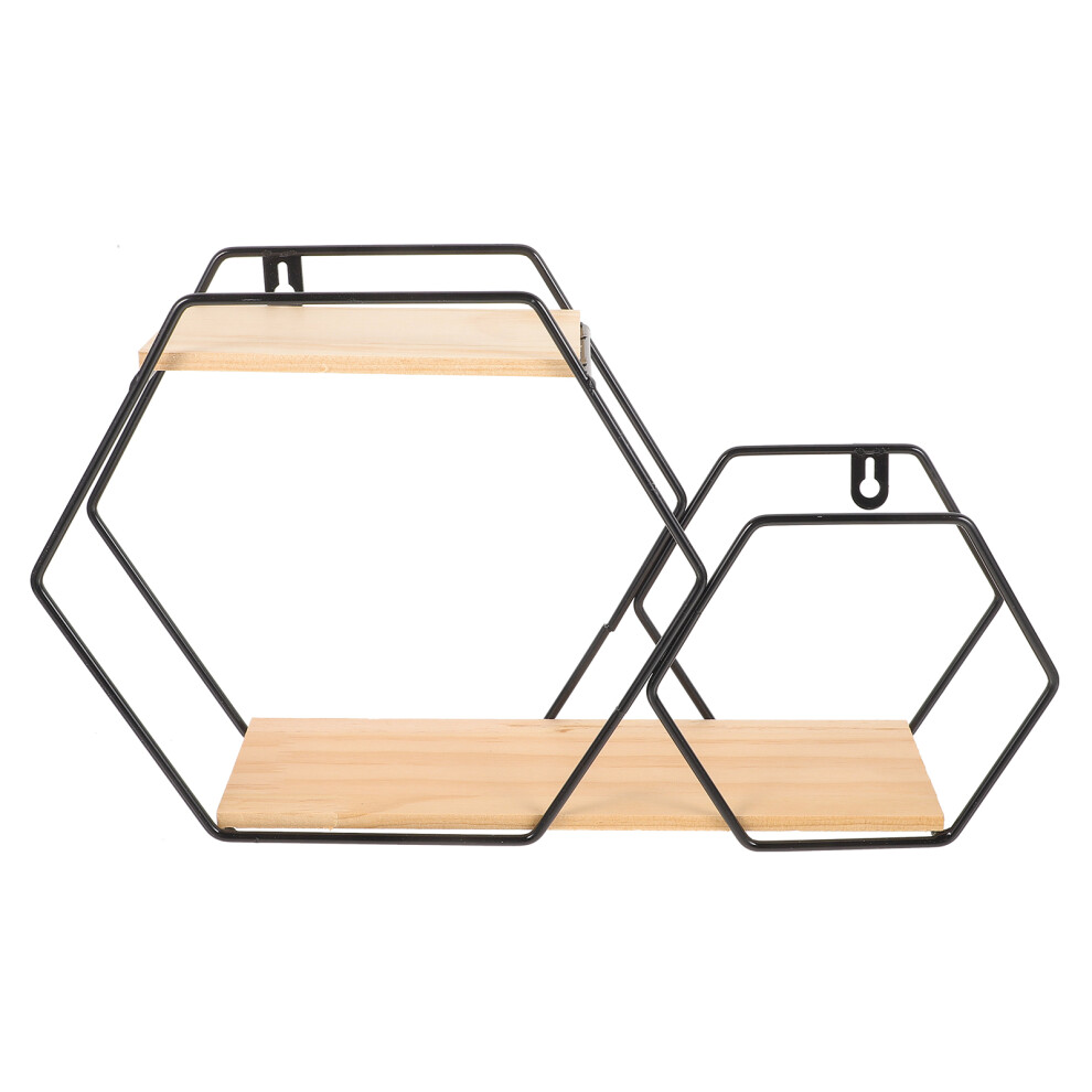 2Pcs Wall Floating Shelf Bedroom Display Storage 031049602795