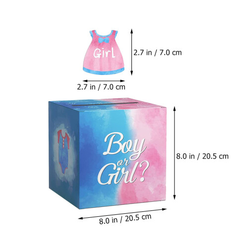 1 Set Gender Reveal Party Voting Box Decor 2