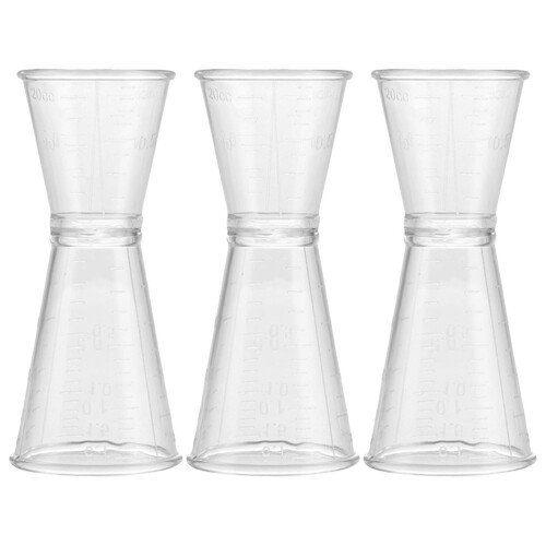 3Stk Kunststoff Doppelseitiger Messbecher Dosierer Für Cocktails 2