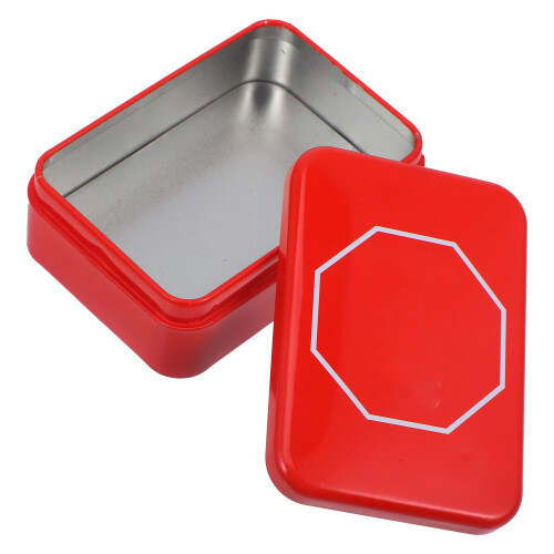 5Pcs Tinplate Candy Box With Stop Sign Design 2