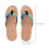 1 Pair Blue- Bottom Flip-Flops Size 44-45 For Home And Beach 3
