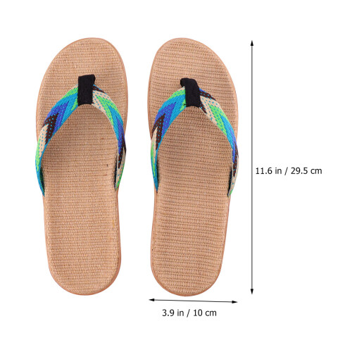 1 Pair Blue- Bottom Flip-Flops Size 44-45 For Home And Beach 2