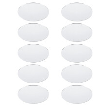 50 Pcs Oval Lens Glass Mirror Sheet For Craft And Cosmetic Diy