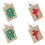 2 Pairs Creative Mahjong Design Ear Studs For Girls 7