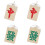 2 Pairs Creative Mahjong Design Ear Studs For Girls 5