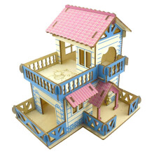 2 Pcs Log Wood Hamster House Double-Layer Storey Detached Villa