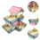 2 Pcs Log Wood Hamster House Double-Layer Storey Detached Villa 8
