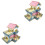 2 Pcs Log Wood Hamster House Double-Layer Storey Detached Villa 3