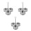 3Pcs Stainless Steel 3 Cup Egg Cooker Round Poached Egg Molds 5
