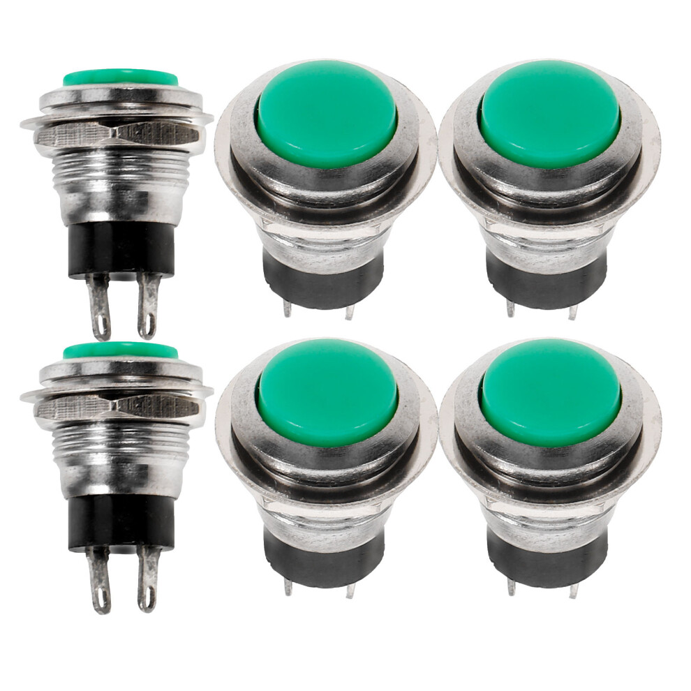 18 Pcs Momentary Push Button Switch 2-Pin Self-Resetting Mini Round 031409052154