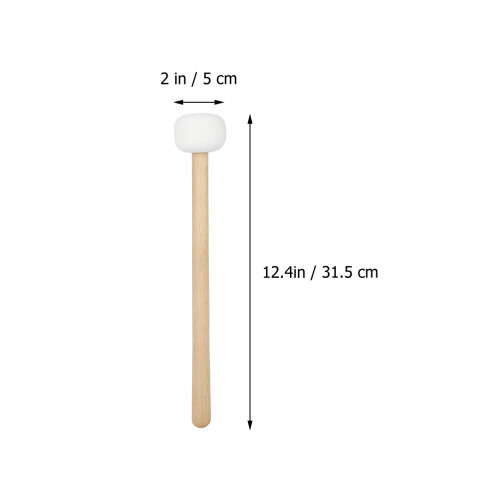 2Pcs Felt Bass Drum Mallet With Wooden Handle 1