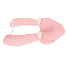 Baby Head Support Pillow in Pink - Soft Adjustable Nursing Aid