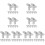 64 Pcs Small Scaffolding Replacement Parts Fixed Pin 1245mm 5