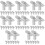 64 Pcs Small Scaffolding Replacement Parts Fixed Pin 1245mm 10