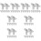 64 Pcs Small Scaffolding Replacement Parts Fixed Pin 1245mm 6