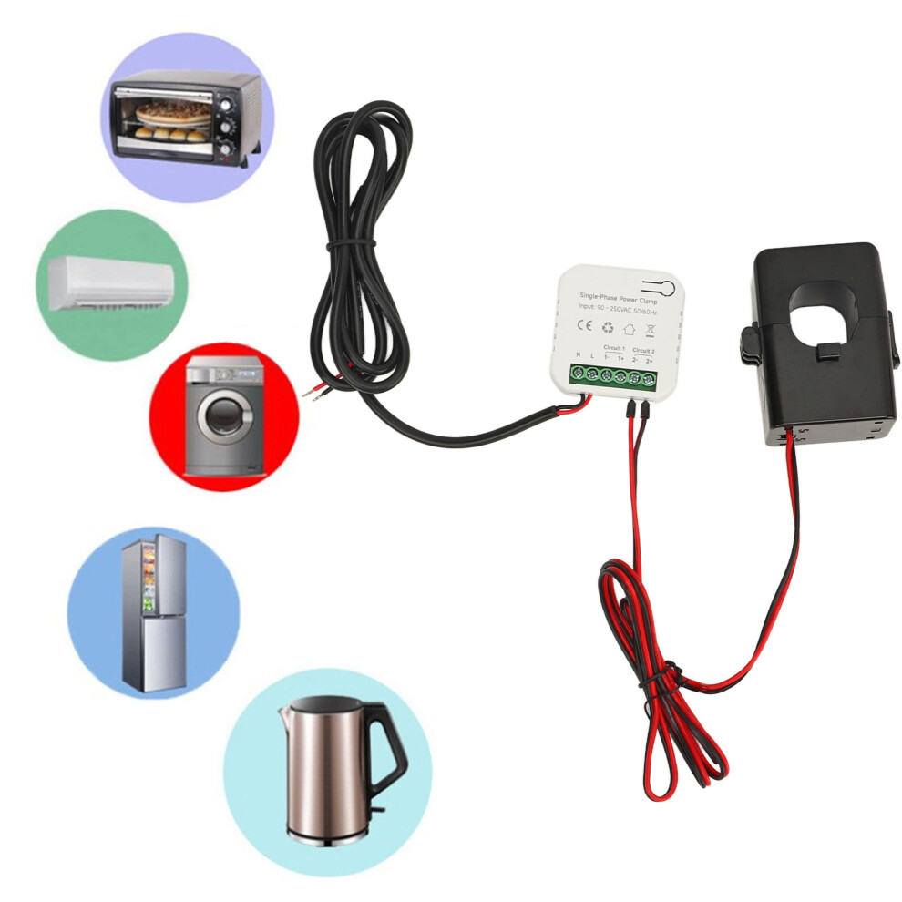 Smart Energy Meter Wifi App Monitor With 200A Ct Clamp Ac90â250V 4601351915591