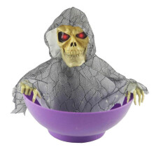 (violet) Halloween Candy Bowl Ghost Fruit Bowls Light Called Skull Ghostly Skeleton Glowing Electric Decorations