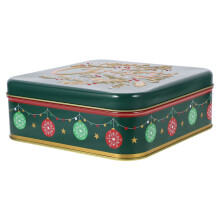 3Pcs Christmas Tinplate Candy Cookie Box With Lids