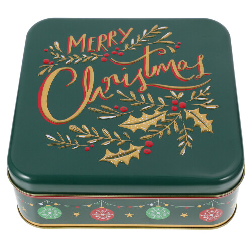 3Pcs Christmas Tinplate Candy Cookie Box With Lids 2