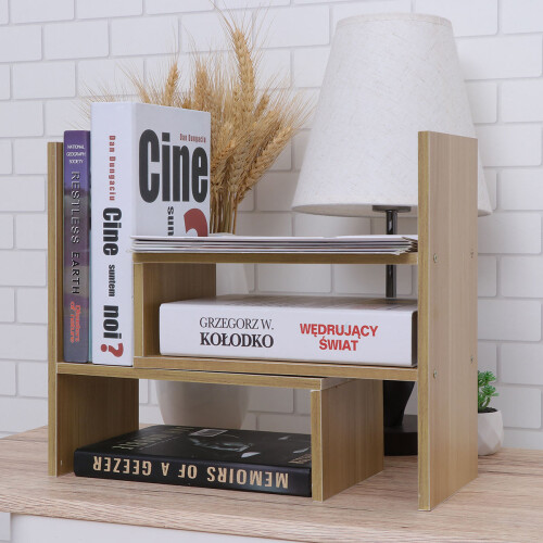Desk Boekenplank Licht Walnoot Voor Huishouden 2