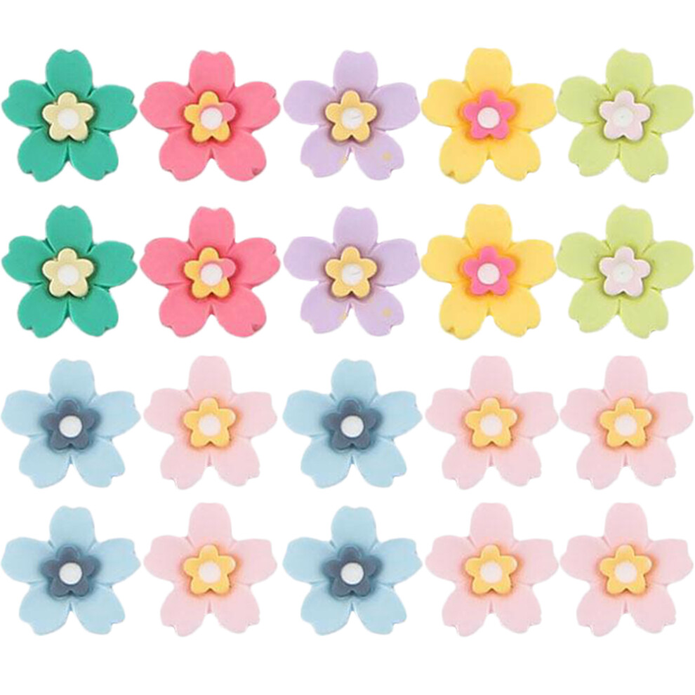 120 Pcs Mini Plastic Flowers For Diy Hair Clips Decor-image-OPC-PKWW92Z-NEW