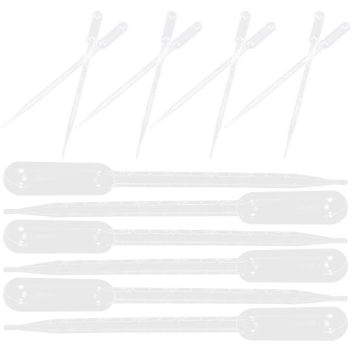 100 Pièces Pipette Transparente Échelle Pour