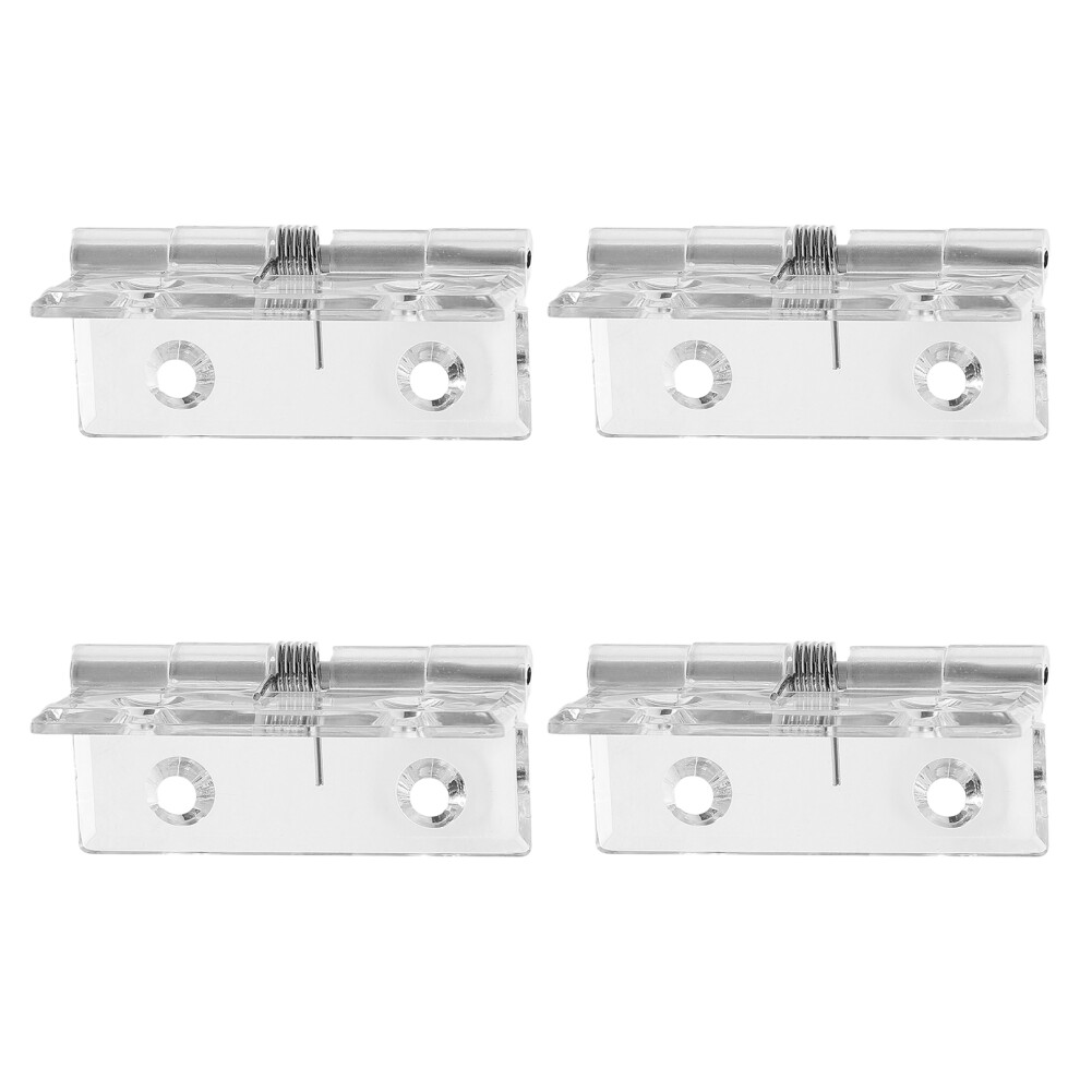 12 Sets Clear Acrylic Hinges For Door Drawer Crafts Jewelry Box 031049618550