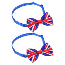 2Pcs Novelty Bowtie Men Suit Uk Flag Fashion Neckwear Party Accessory