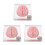 30Pcs Halloween Acrylic Drink Coasters Transparent Brain Pattern 6