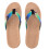 2 Pairs Flat Bottom Flip-Flops For Couples Blue-Green Size 44-45 1