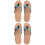 2 Pairs Flat Bottom Flip-Flops For Couples Blue-Green Size 44-45 5