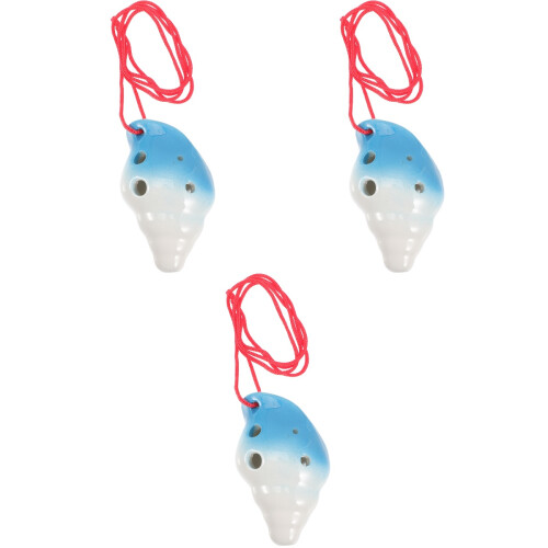 3Pcs Musical Beginner Ocarina Practice Conch Shape 6-Hole Instrument 2