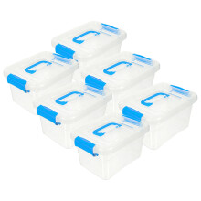 18 Pcs Plastic Storage Boxes With Lids For Desk And Car