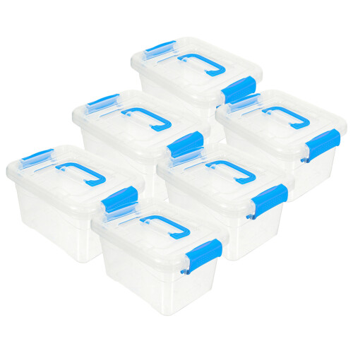 18 Pcs Plastic Storage Boxes With Lids For Desk And Car 1